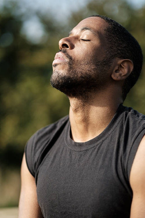 Cardiac coherence breathing technique