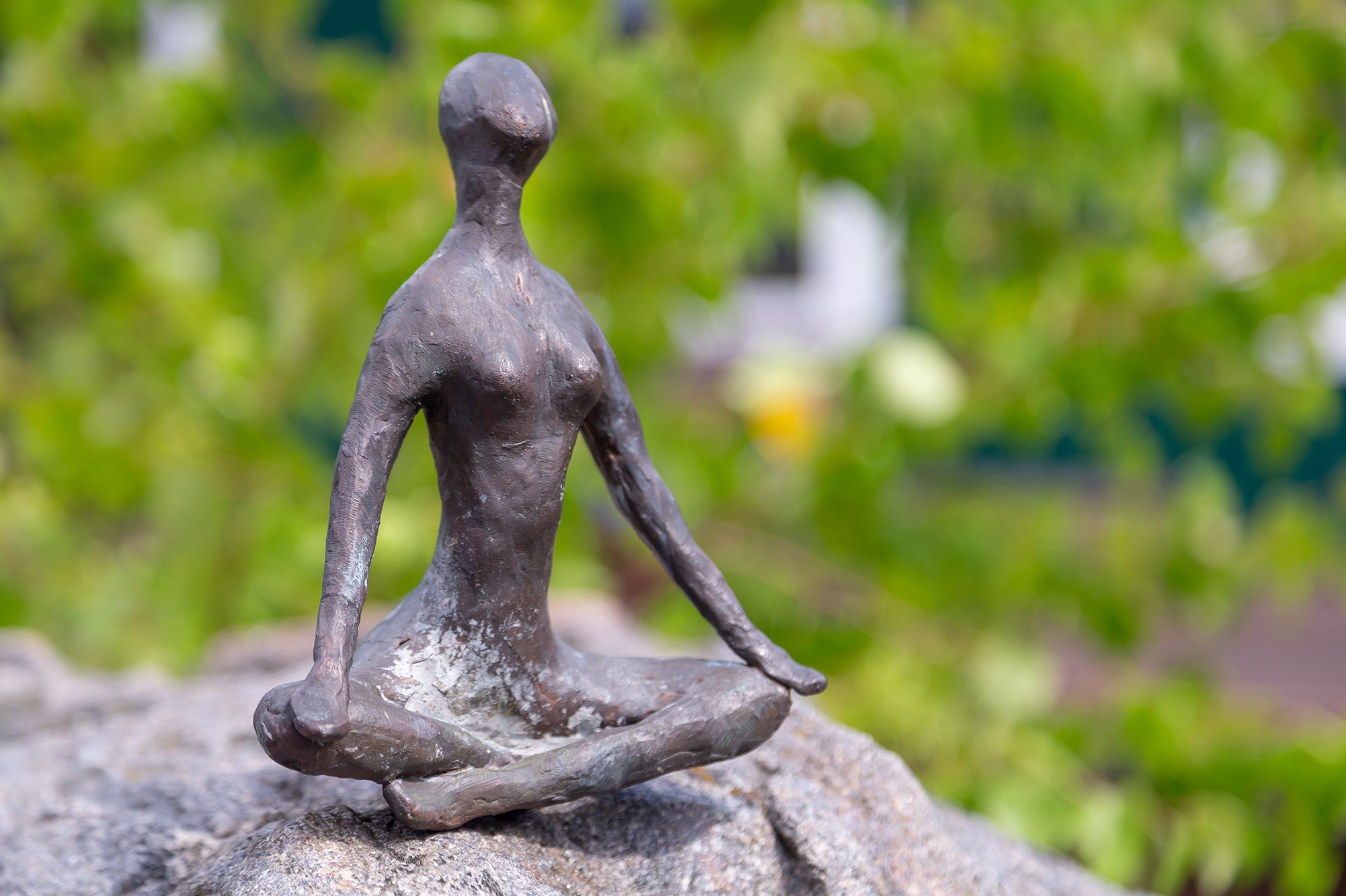 Meditative figure representing breath and inner stillness