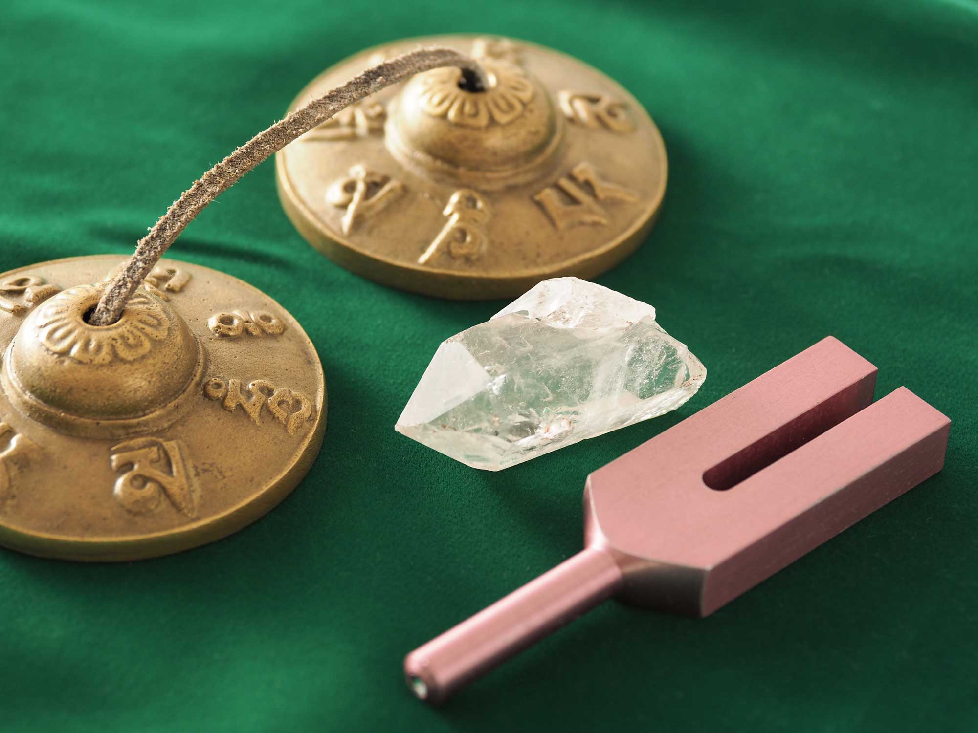 Tuning fork used in sound therapy
