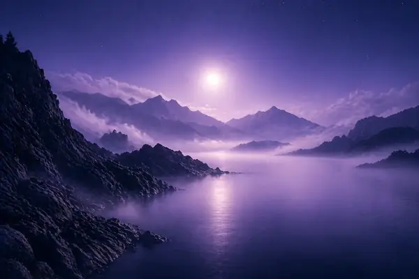Clear mountain horizon