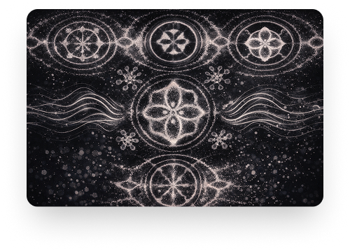 Cymatic patterns created by sound vibration