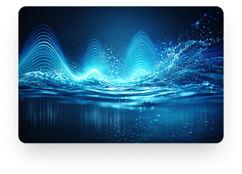 Sound waves moving through water